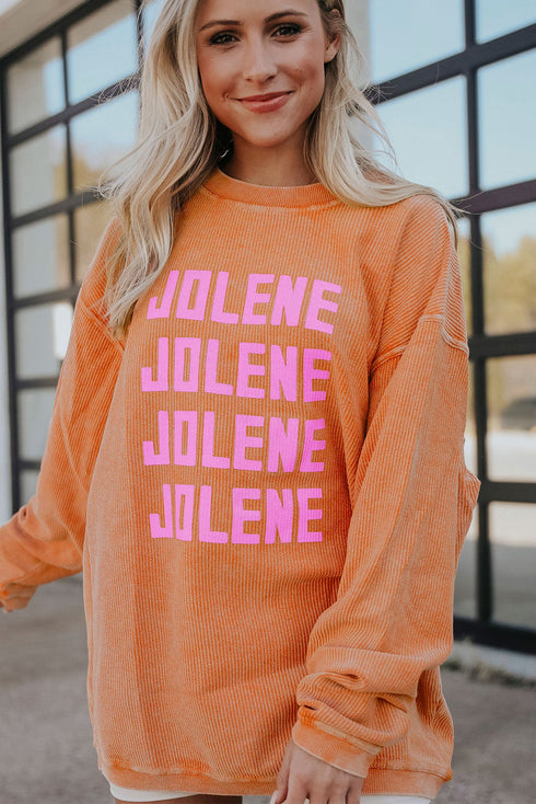 Ribbed Corduroy Oversized Sweatshirt